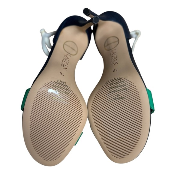 RALPH LAUREN Women's Gretchin Open-Toe High-Heel Shoes, Blue/ Green, 8B 🆕 - Picture 5 of 5